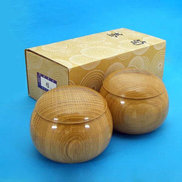 手作木製碁笥　楢(なら)極上　大33号