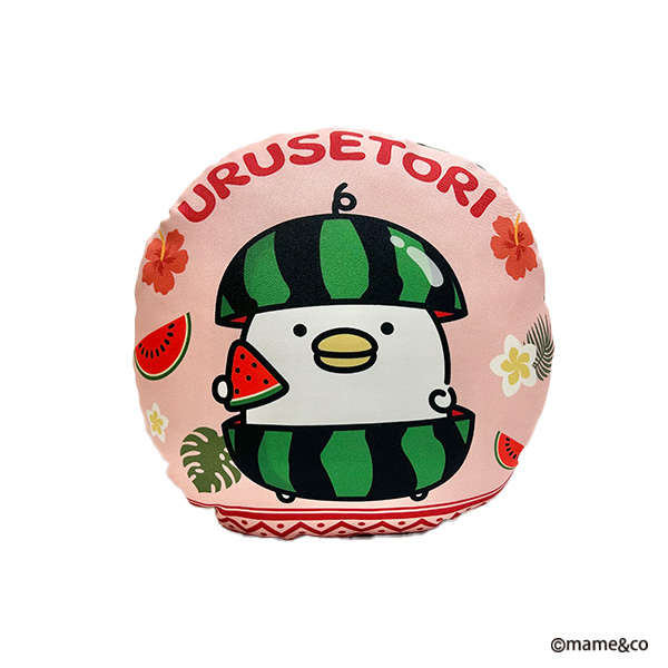 うるせぇトリ フルーツ柄　クッション