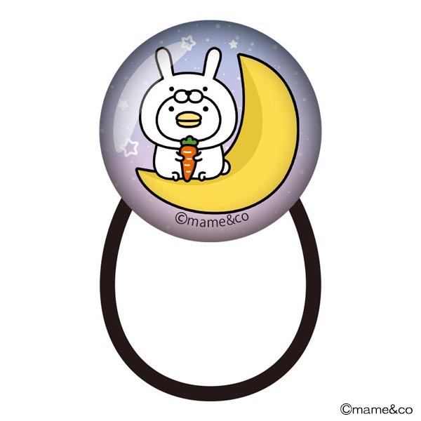うるせぇトリ　ガラスヘアゴム　うさぎ 4580560328944