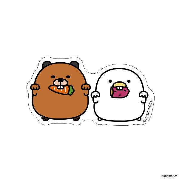 うるせぇトリ　東武動物公園限定　ダイカットステッカー　アメリカビーバー