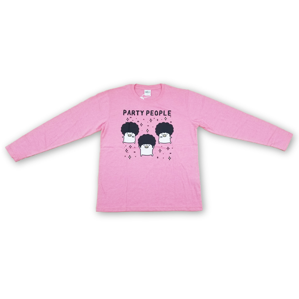 うるせぇトリ プリント長袖Tシャツ 8472-7440-2 PARTY PEOPLE