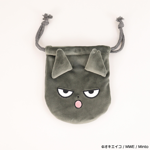 もしも猫 クロ ダイカット巾着