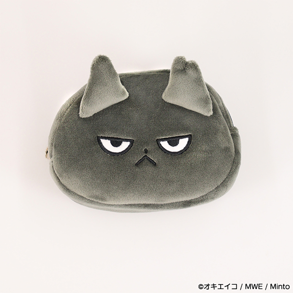 もしも猫 クロ ミニフェイスポーチ