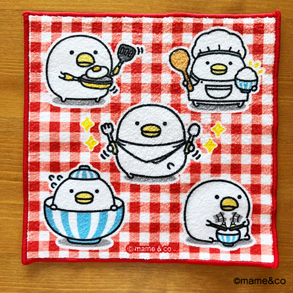 うるせぇトリ　ハンドタオル（チェック）