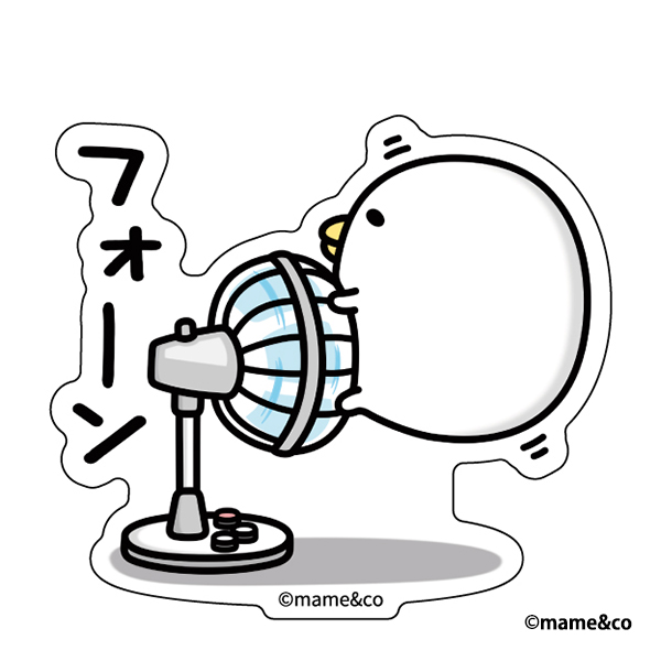 うるせぇトリ　ダイカットステッカー　扇風機
