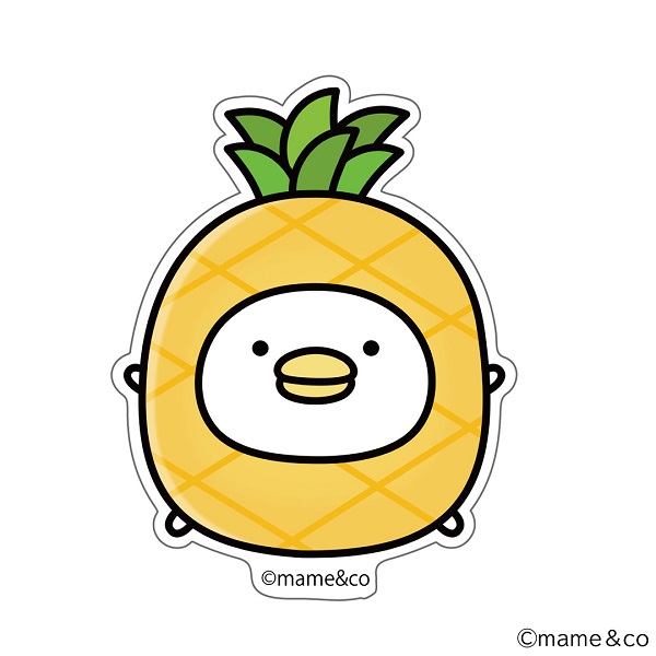 うるせぇトリ フルーツ ステッカー（パイン着ぐるみ）