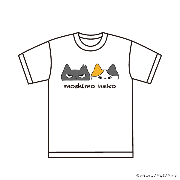 もしも猫 プリントTシャツ（マメクロ）　LL