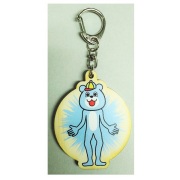 目が笑ってない着ぐるみたち　ウッドキーホルダー４　くま　4573311747941
