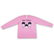 うるせぇトリ プリント長袖Tシャツ 8472-7440-2 PARTY PEOPLE
