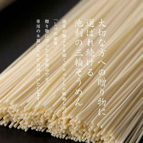 三輪そうめんしづの緒環50g×12束約8人前細麺涸物お中元お歳暮ギフト