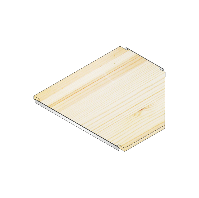 コーナー棚板60x60x30L