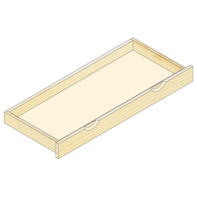 レール付き引出し10x100-40