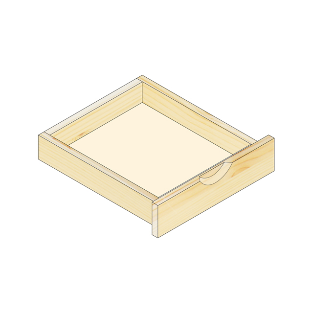 レール付き引出し10x40-40