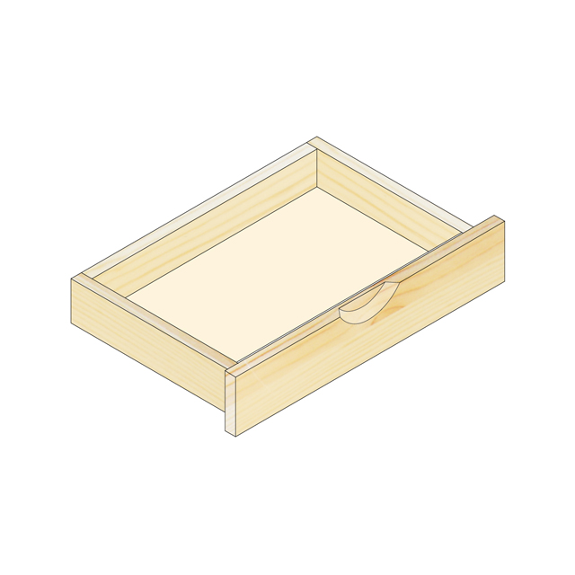 レール付き引出し10x50-30