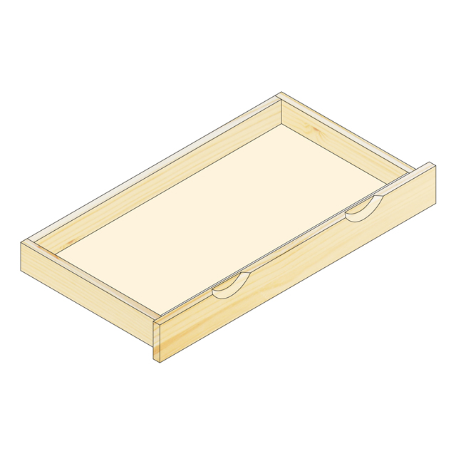 レール付き引出し10x80-40