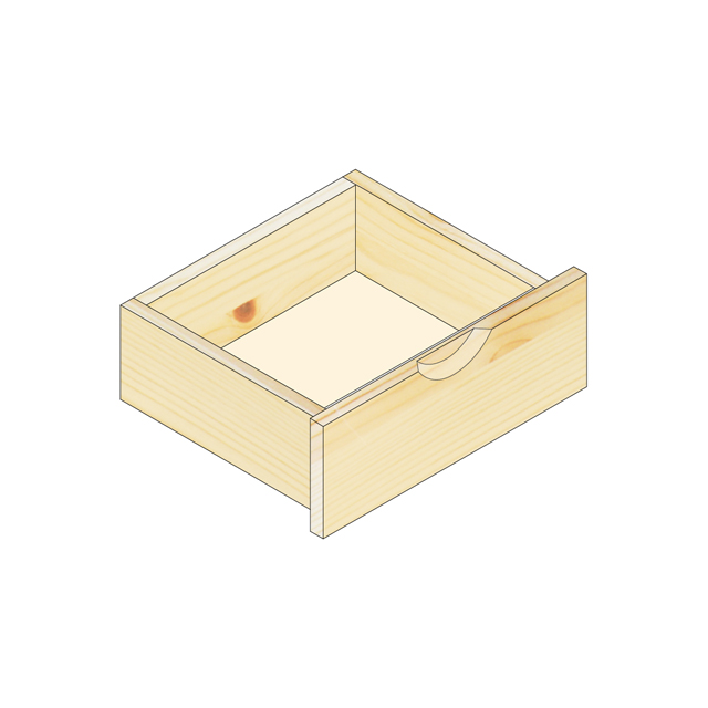 レール付き引出し15x40-30