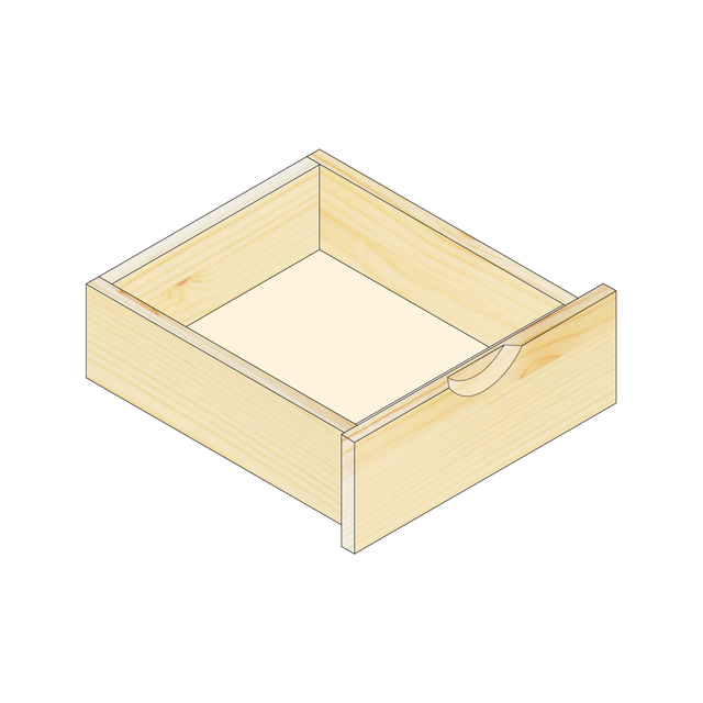 レール付き引出し15x40-40