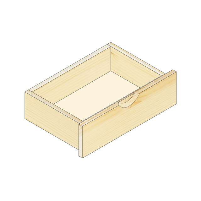 レール付き引出し15x50-30