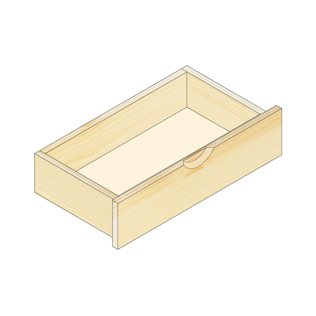 レール付き引出し15x60-30