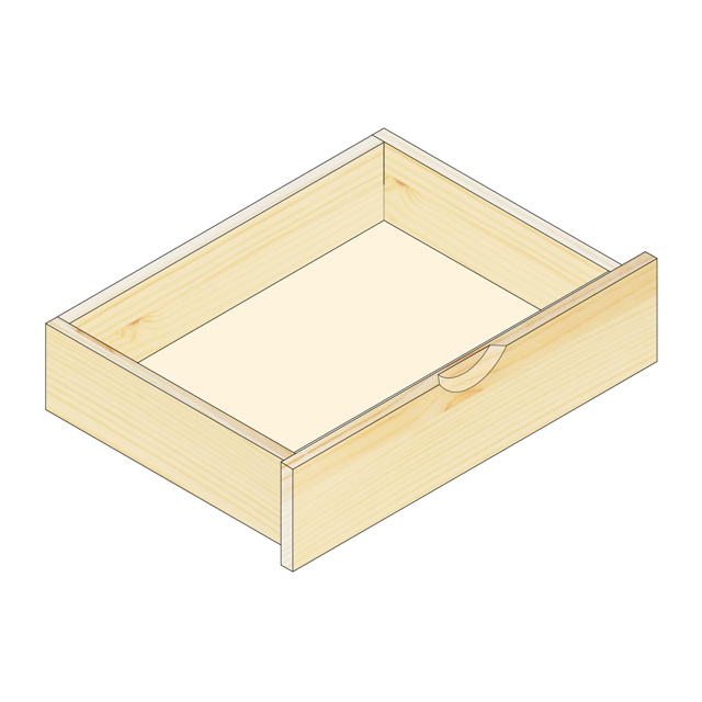 レール付き引出し15x60-40