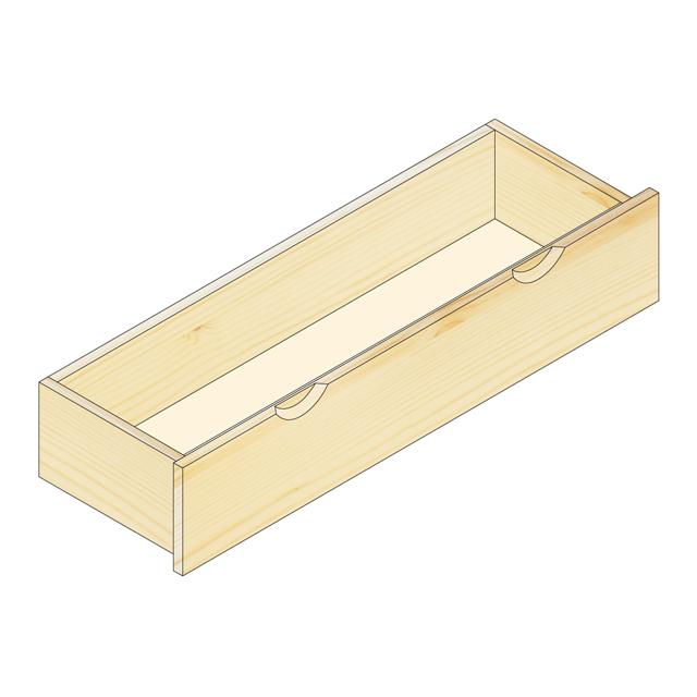 レール付き引出し20x100-30