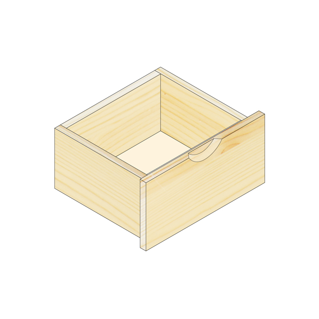 レール付き引出し20x40-30