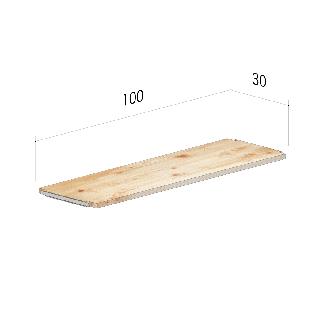 ヒノキ基本棚板100x30