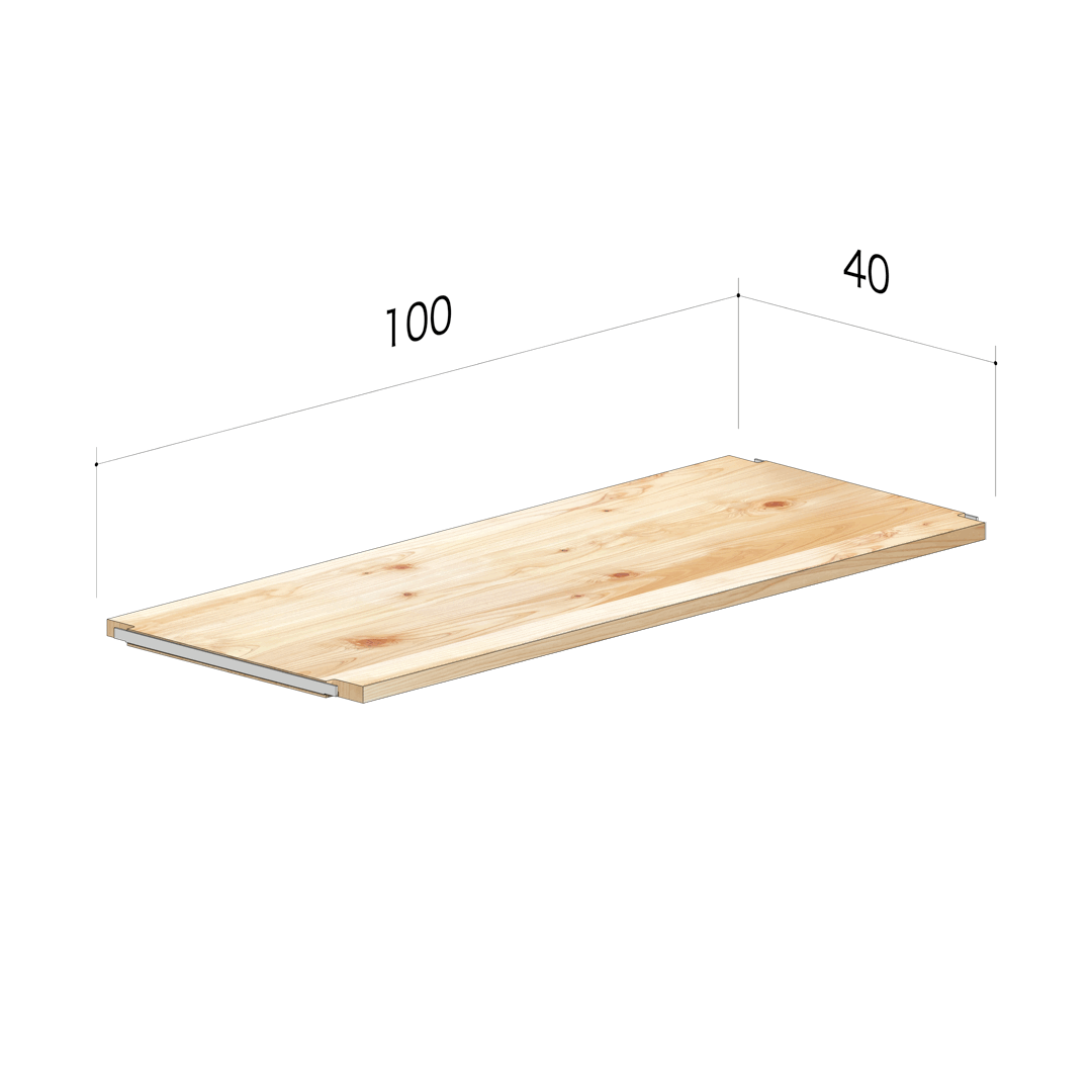 ヒノキ基本棚板100x40