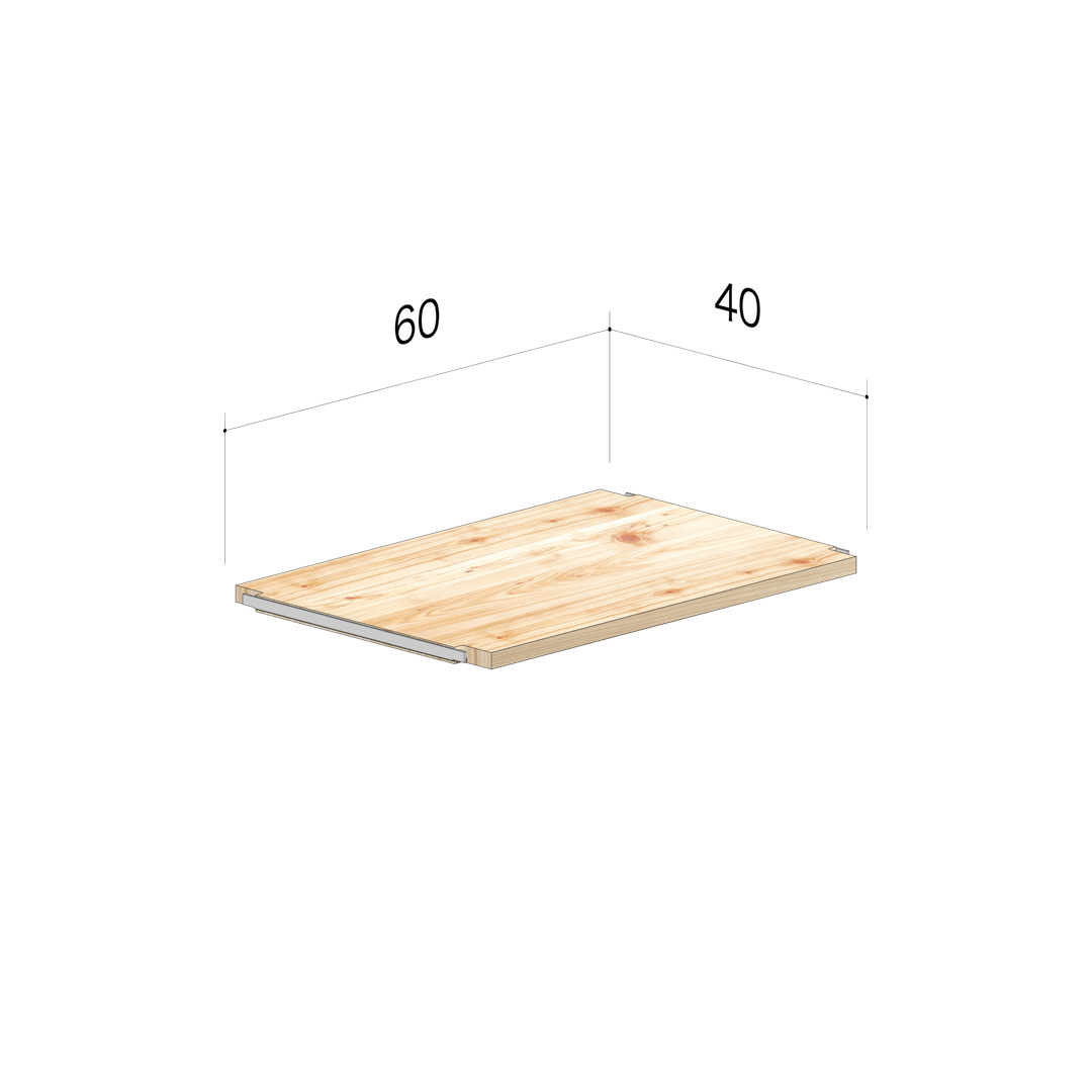 ヒノキ基本棚板60x40