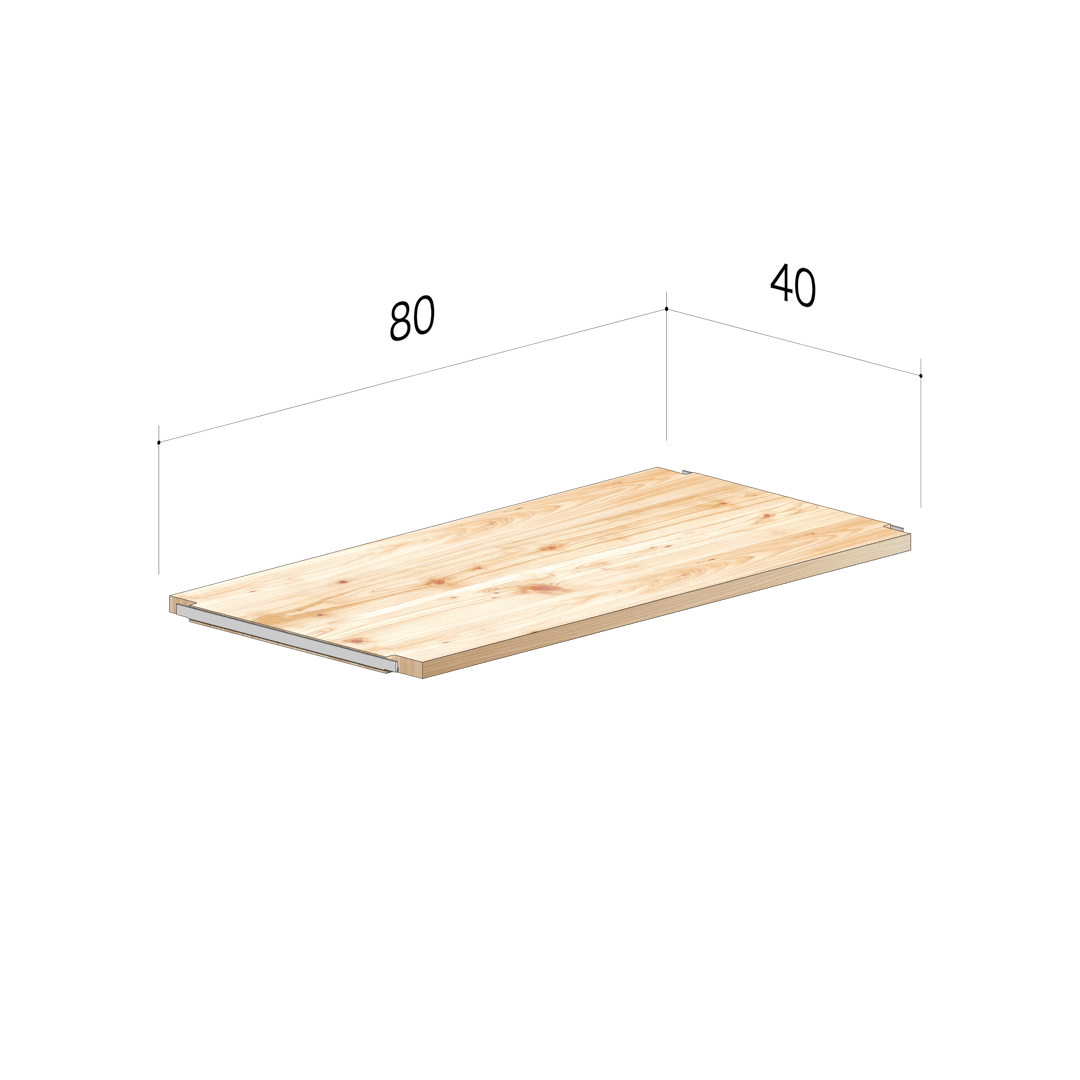 ヒノキ基本棚板80x40