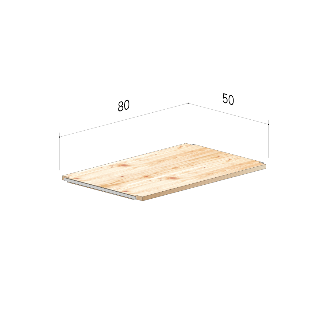 ヒノキ基本棚板80x50