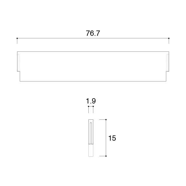 デスク棚板用バックフェンス80