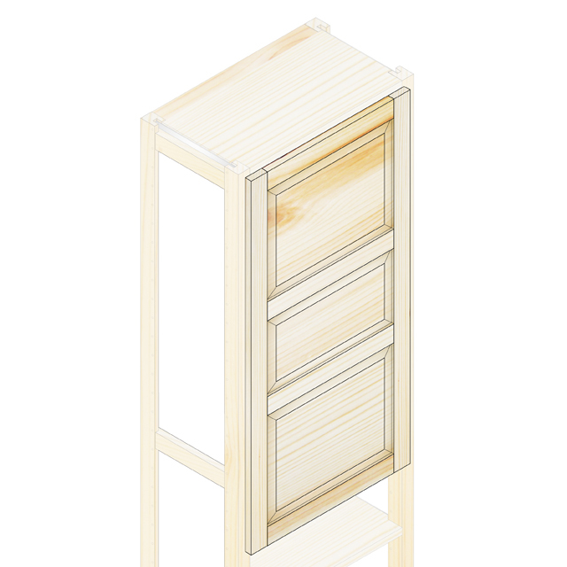 クラシックパネルドア100x50