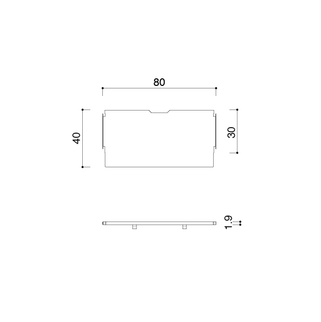 デスク棚板 80 x 40 / 30｜システムパーツ｜イキクッカストア