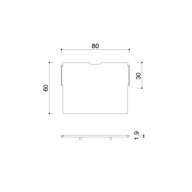 デスク棚板80x60/30