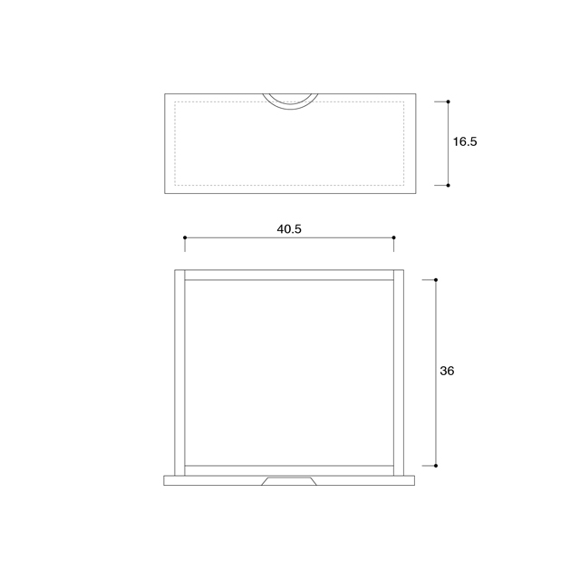 レール付き引出し20x50/40