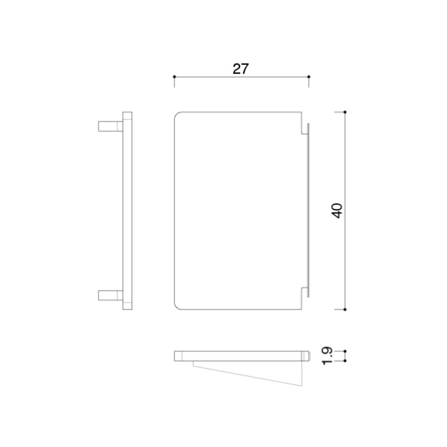 エンド棚板27x40