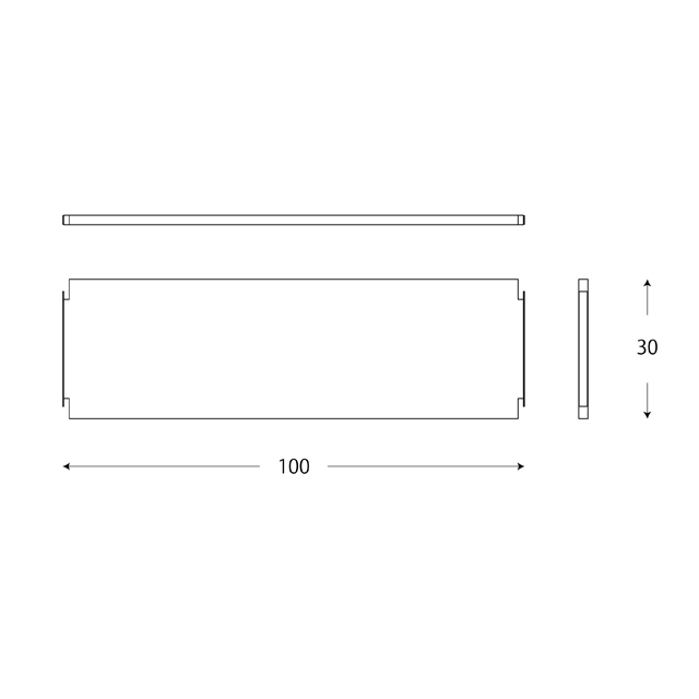 基本棚板100x30図