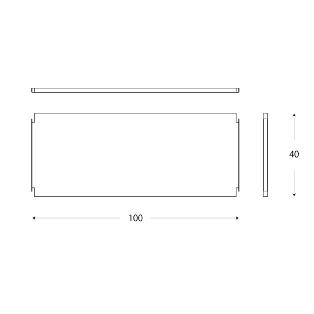 基本棚板100x40図