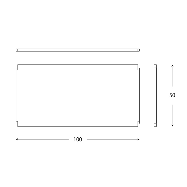 基本棚板100x50図