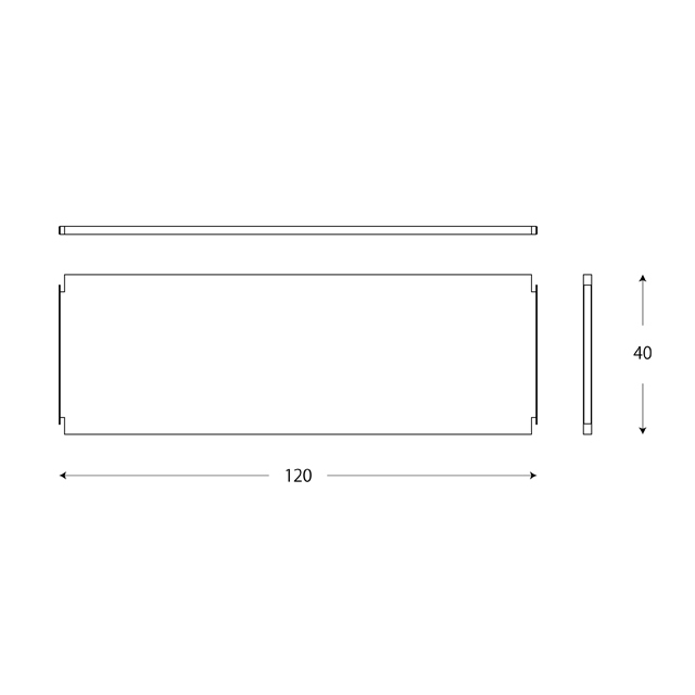 基本棚板120x40図