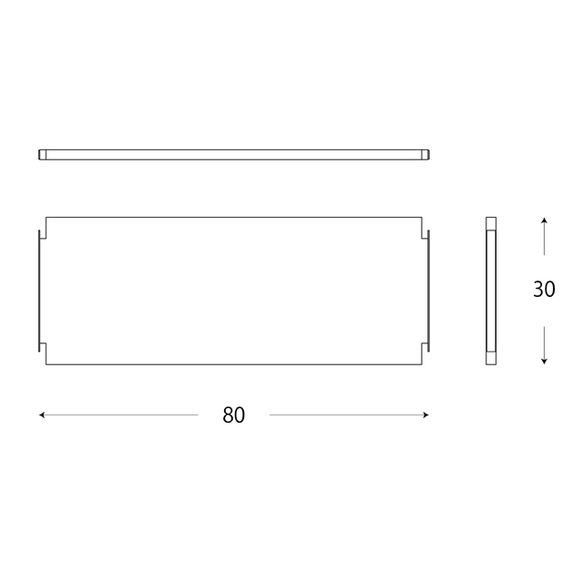 基本棚板80x30図