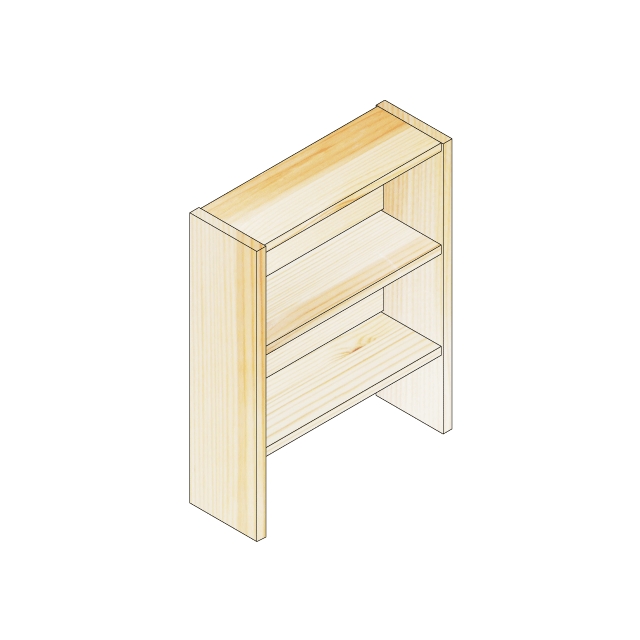 テーブル脚（棚付き） 68.5cm｜システムパーツ｜イキクッカストア