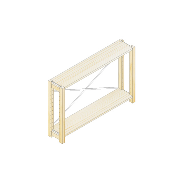 高さ68cm 木製システム家具店 イキクッカストア