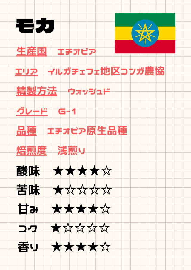 モカ イルガチェフェ《100ｇ》