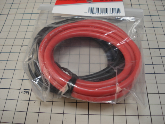 OK シリコンコード １０ゲージ 赤、黒 各１ｍ