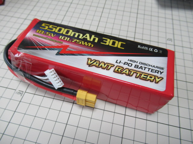 VANT battery５S１８.５V5500mAh30c　F3A対応