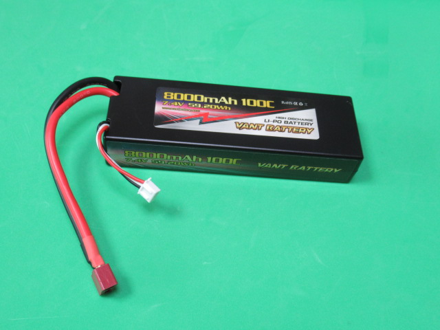 VANT battery、カー用リポバッテリー、7.4V 8000ｍAh 100C