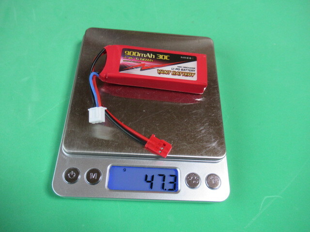 受信機用 LiPo７,４V９００ｍAh ハイボルテージ用 futabaコクネクター付