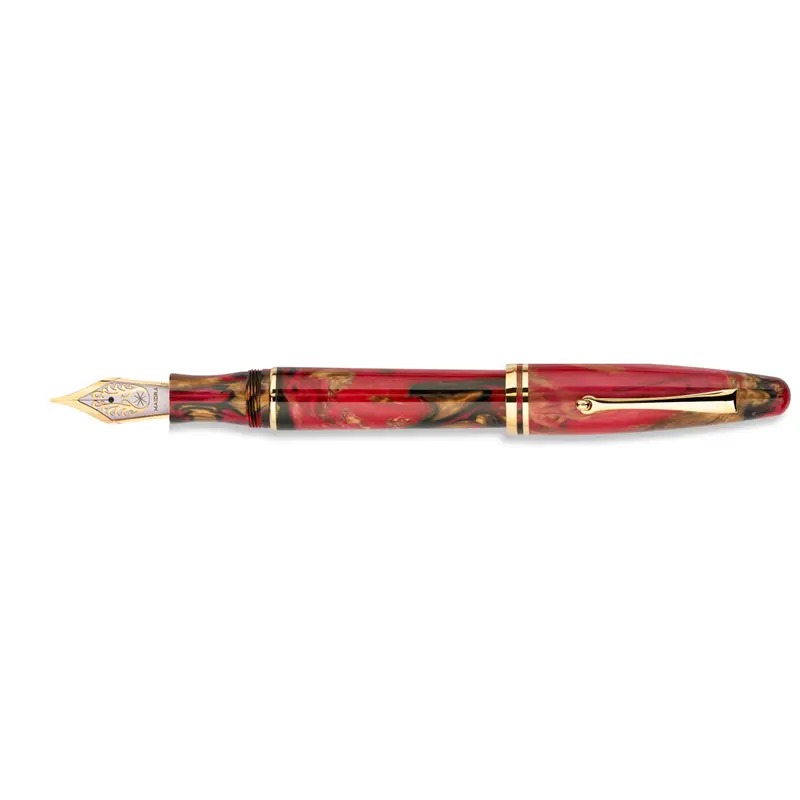 マイオーラ ウルトラオジーバ ゴールデンルール 万年筆 #6 スチール Maiora Ultra Ogiva Golden Rule Fountain Pen